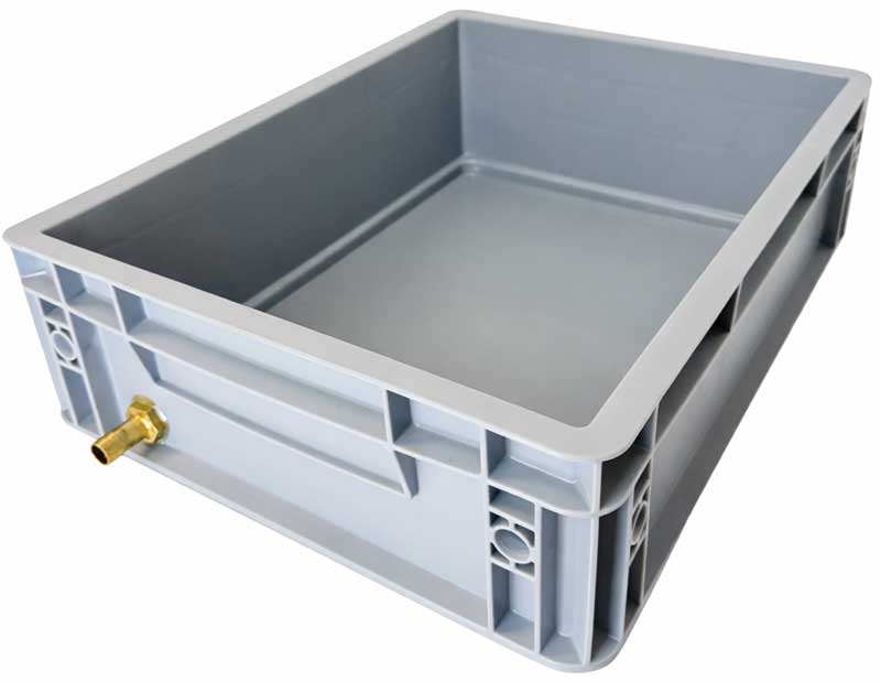 Splash guard tray for our bench drills